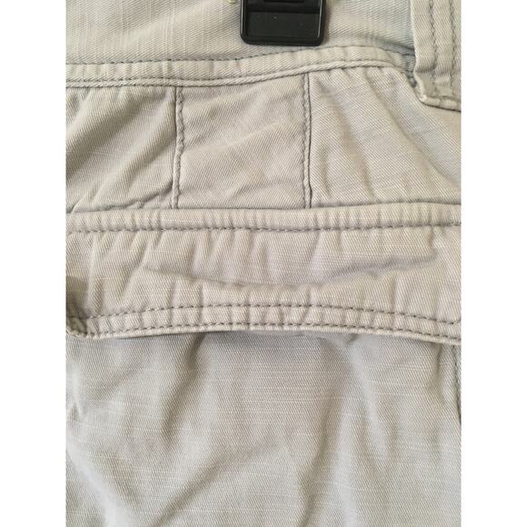 Ocean Pacific Size 40, 100% Cotton Gray Raw Edge Cargo Shorts - Picture 7 of 9